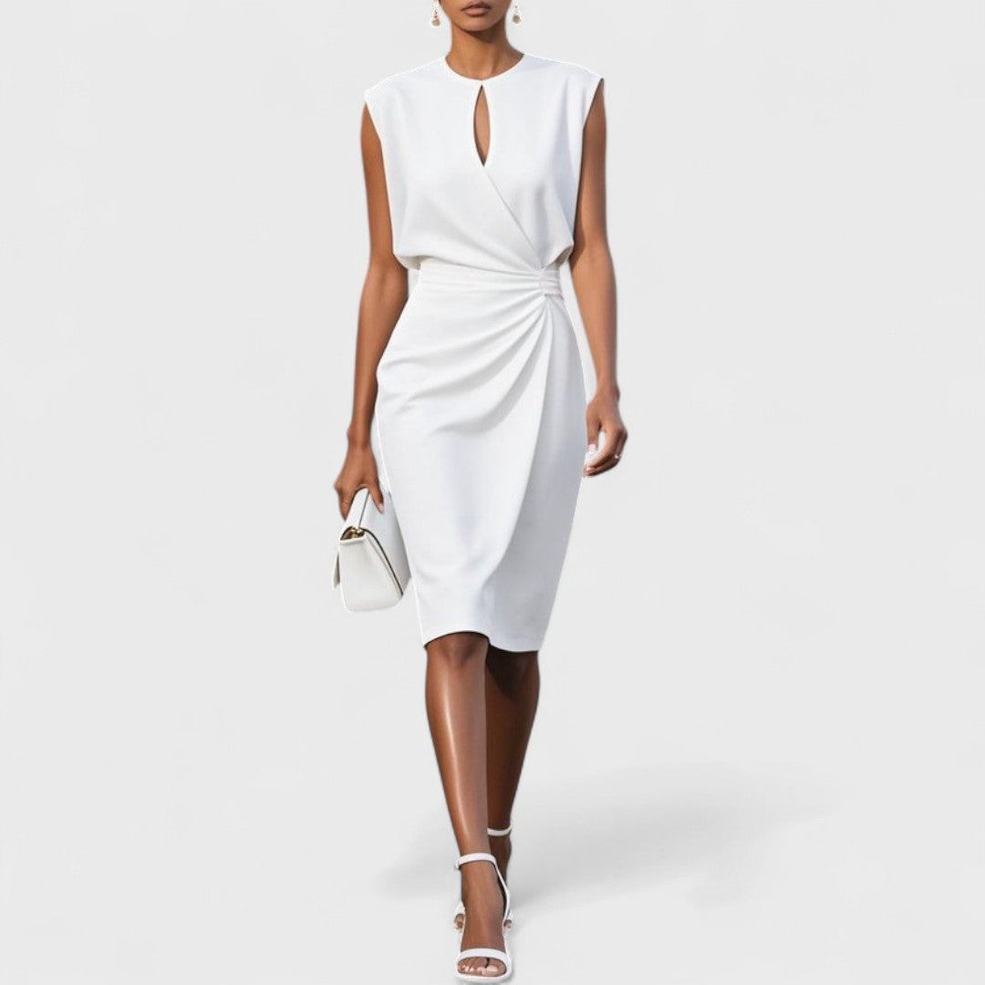 Meredith | Women's Wedding Guest Sleeveless Midi Dress