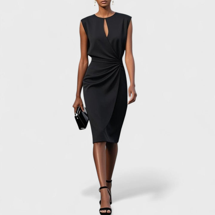 Meredith | Women's Wedding Guest Sleeveless Midi Dress