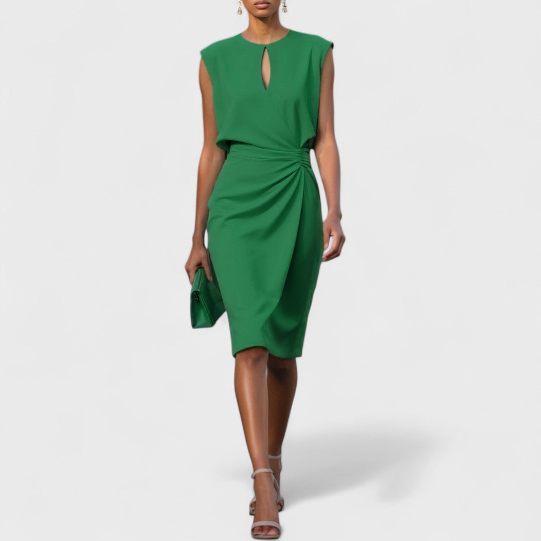 Meredith | Women's Wedding Guest Sleeveless Midi Dress