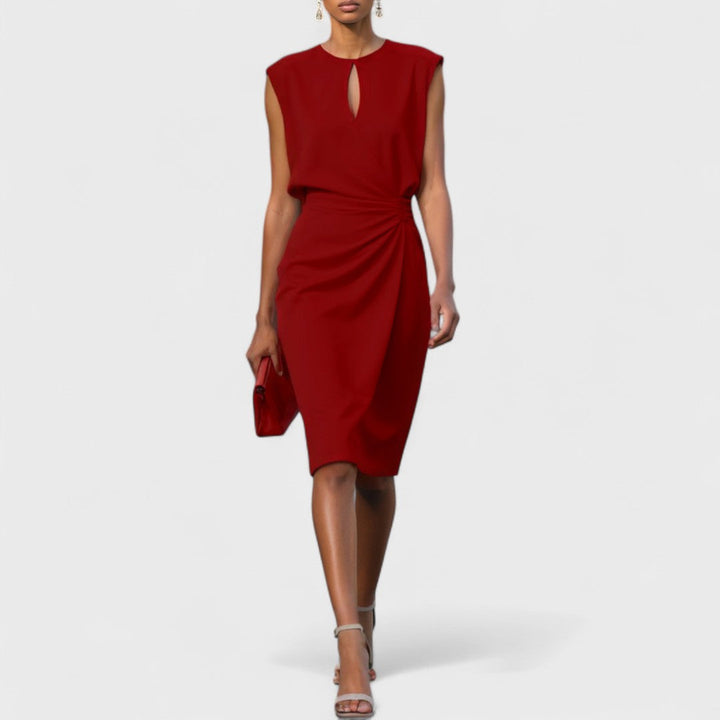 Meredith | Women's Wedding Guest Sleeveless Midi Dress