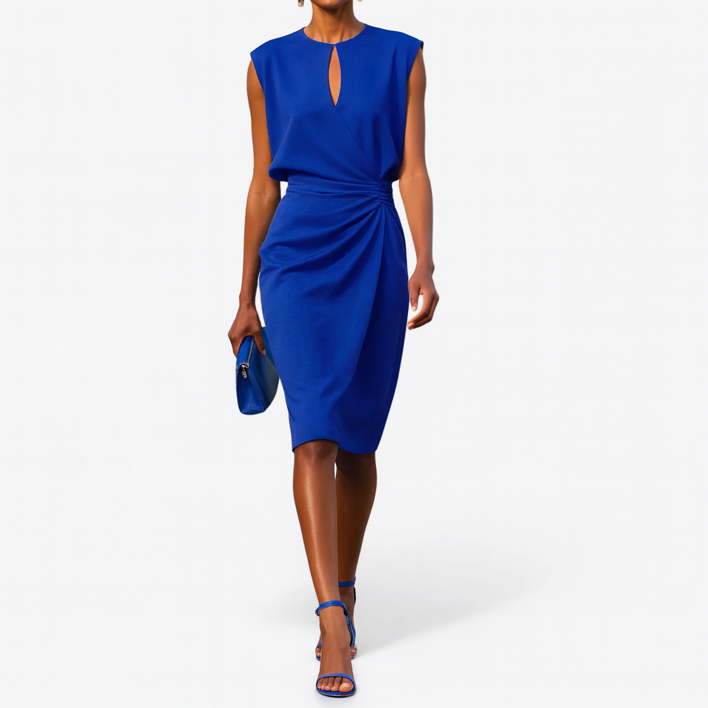 Meredith | Women's Wedding Guest Sleeveless Midi Dress
