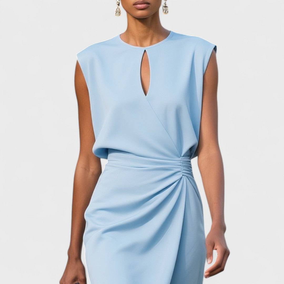 Meredith | Women's Wedding Guest Sleeveless Midi Dress