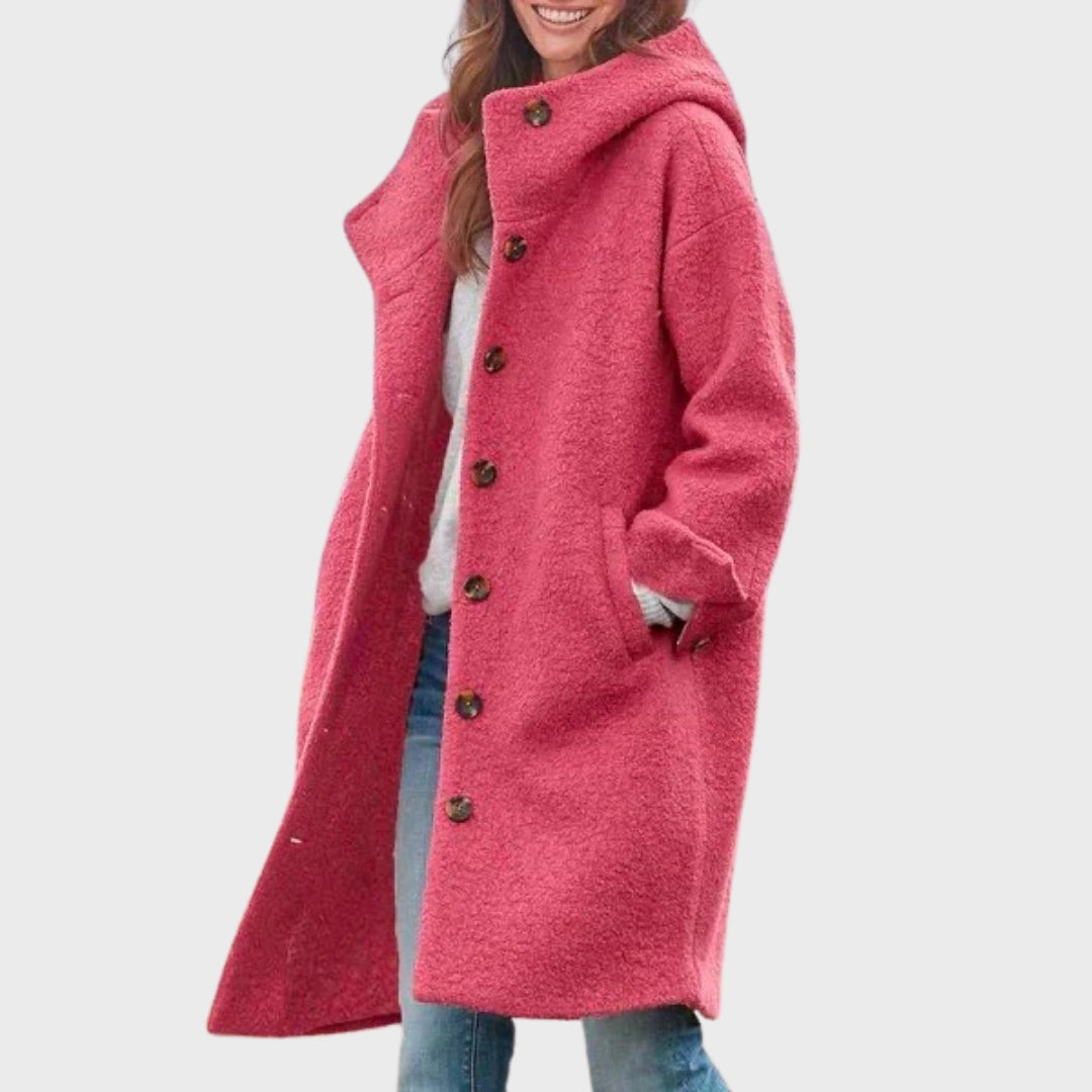 Nora | Women's Oversized Cowl Collar Midi Trench Coat
