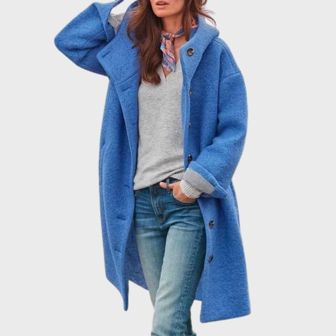 Nora | Women's Oversized Cowl Collar Midi Trench Coat