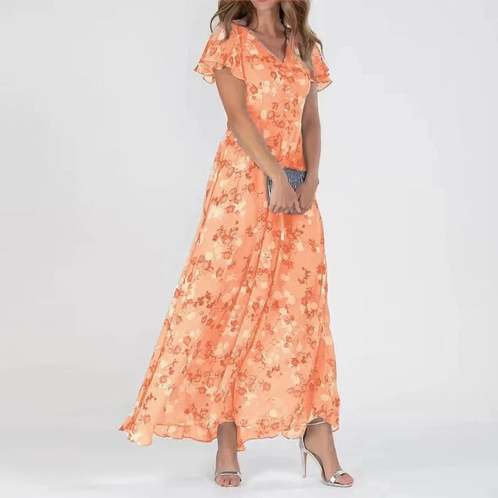 Olivia | Women's Wedding Guest Colorful Summer Maxi Dress