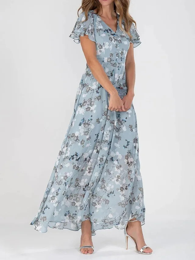Olivia | Women's Wedding Guest Colorful Summer Maxi Dress
