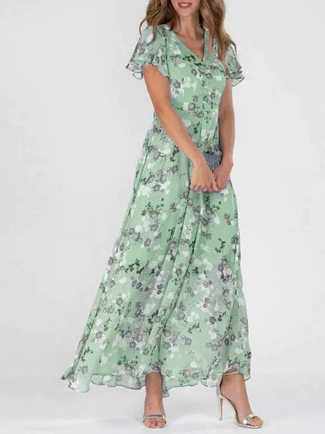 Olivia | Women's Wedding Guest Colorful Summer Maxi Dress