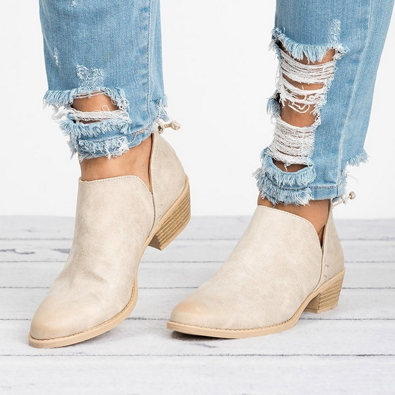 Phoebe | Women's Orthopedic Vintage Side Cutout Ankle Boots