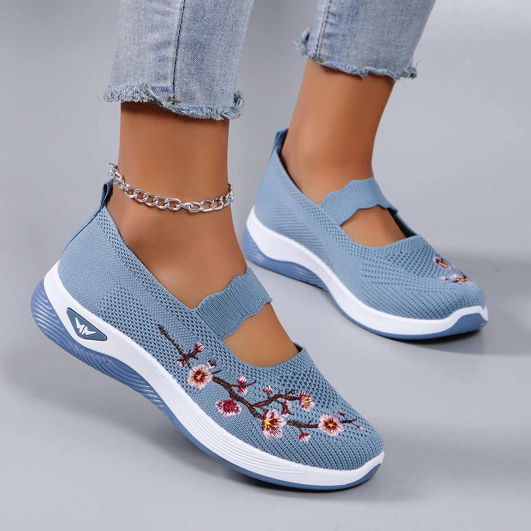Poppy | Women's Orthopedic Floral Platform Loafers