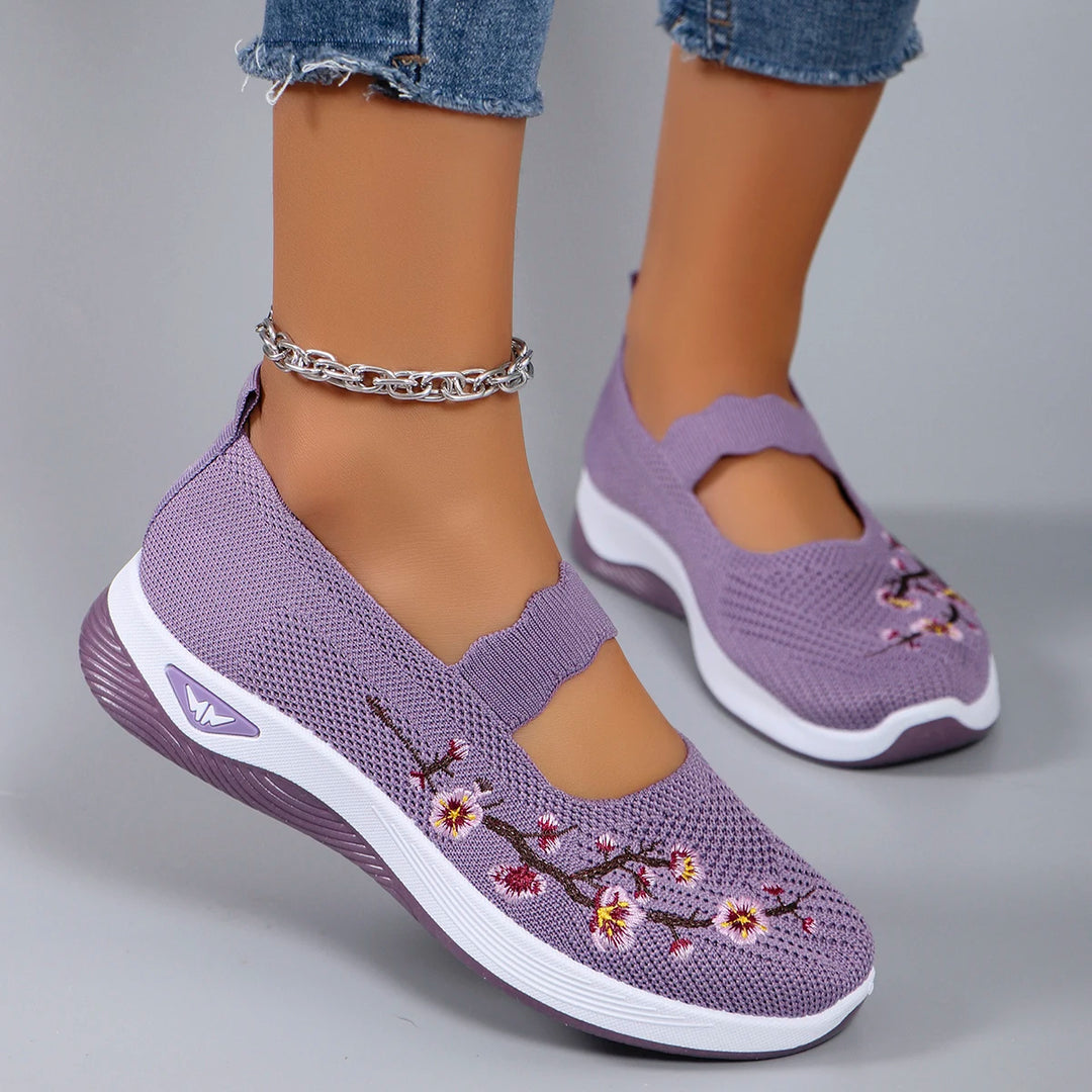 Poppy | Women's Orthopedic Floral Platform Loafers