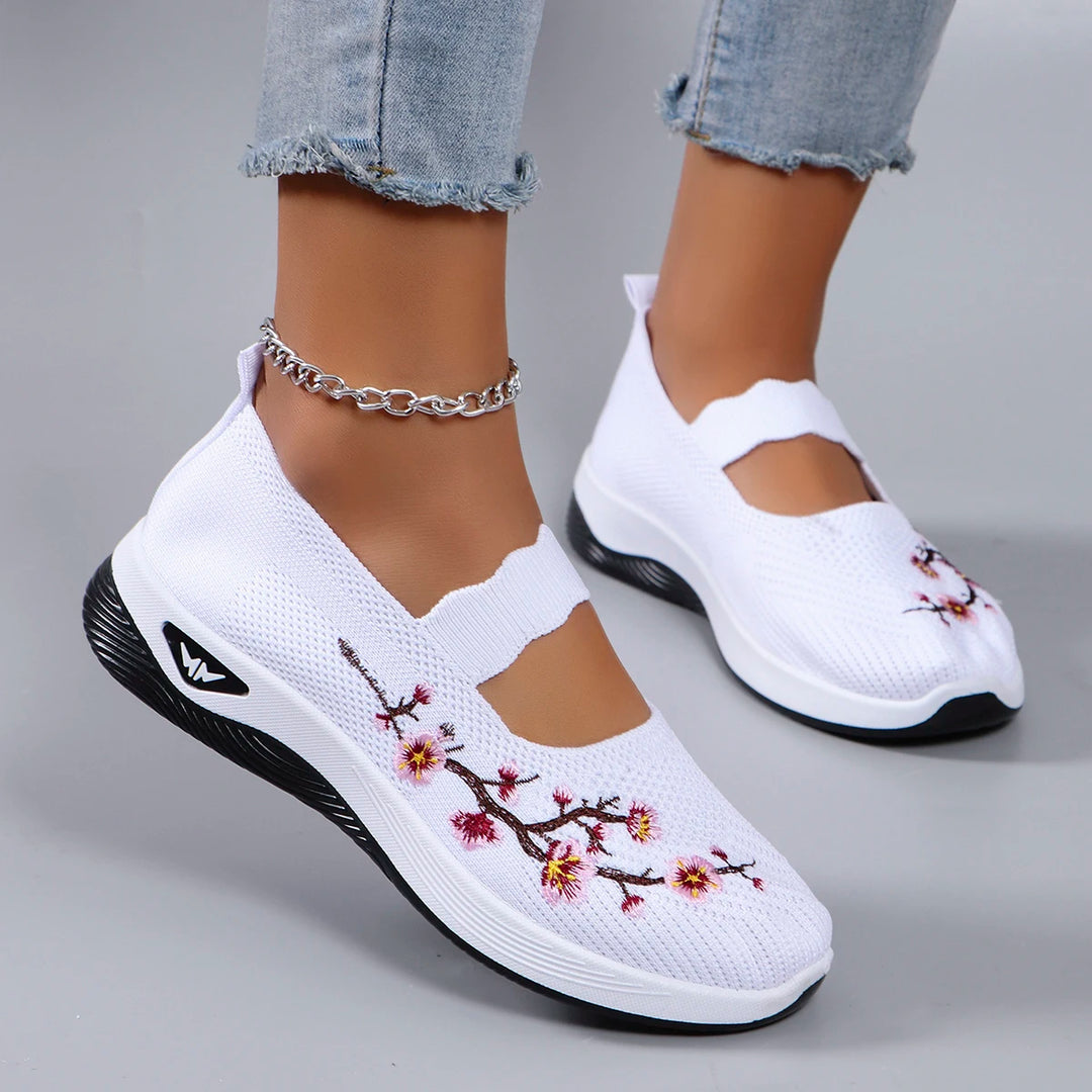 Poppy | Women's Orthopedic Floral Platform Loafers