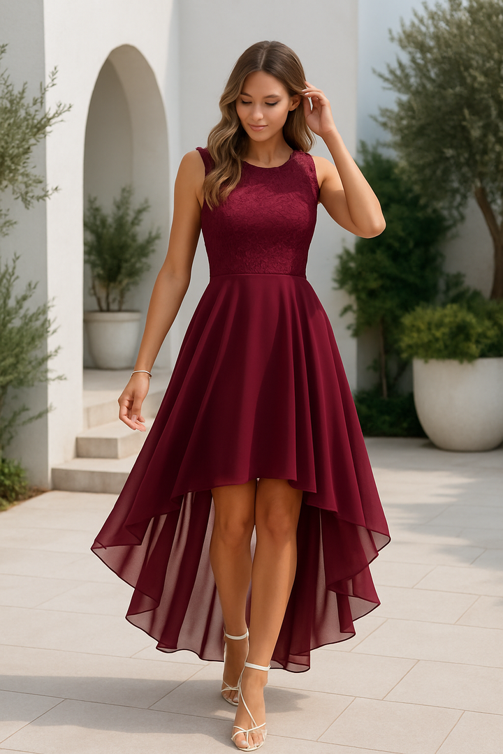 Rosalind | Elegant Women's Wedding Guest High Low Dress