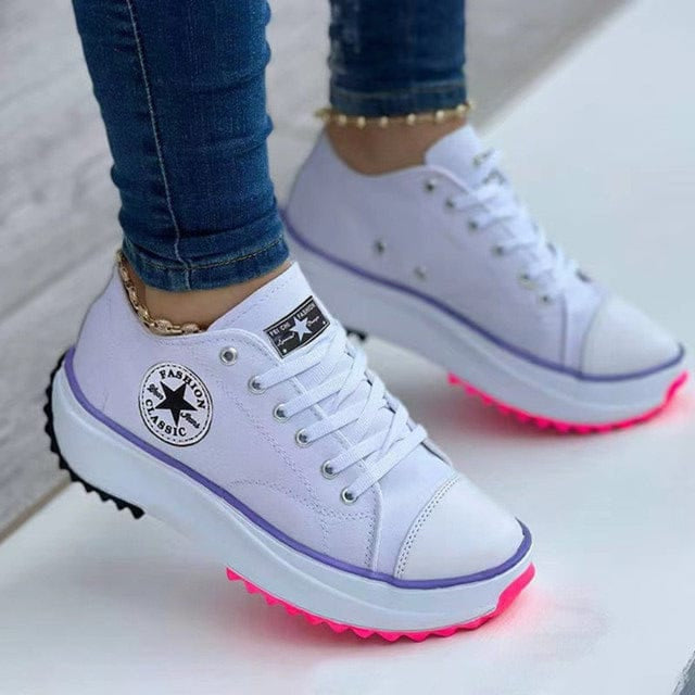 Sadie | Women's Orthopedic Platform Lace-Up Trainers
