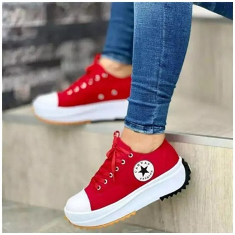Sadie | Women's Orthopedic Platform Lace-Up Trainers
