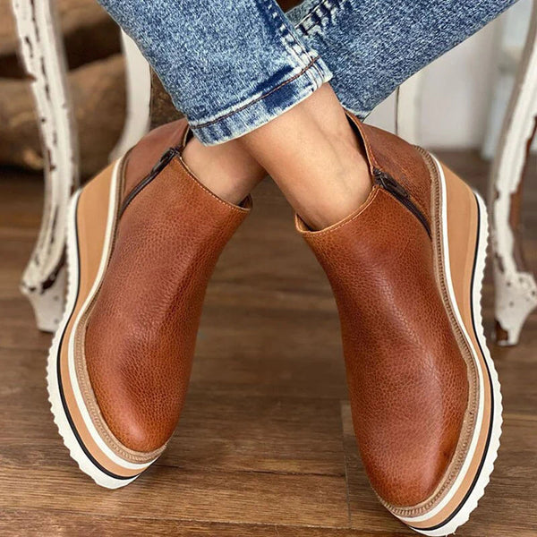 Sadie | Women's Orthopedic Platform Wedge Ankle Boots