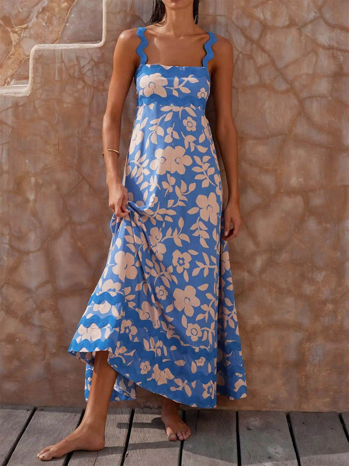 Saskia | Women's Floral Summer Maxi Dress Sleeveless Lightweight