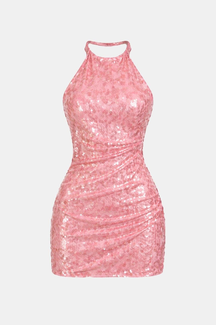 Sienna | Women's Sleeveless Sequin Cocktail Mini Dress Fitted