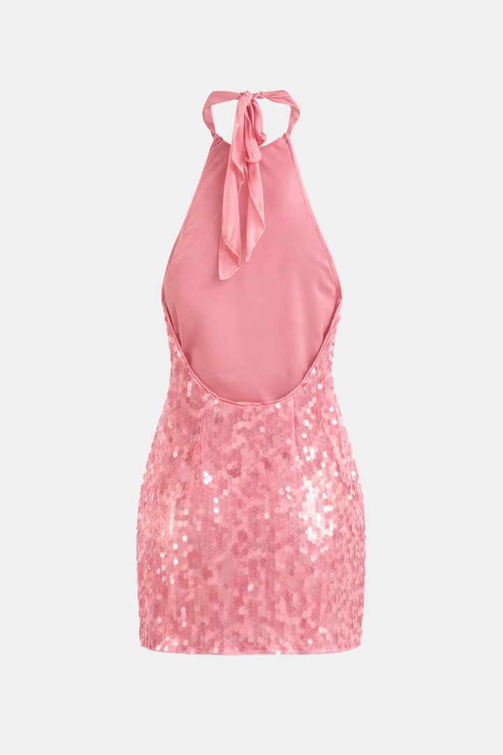 Sienna | Women's Sleeveless Sequin Cocktail Mini Dress Fitted