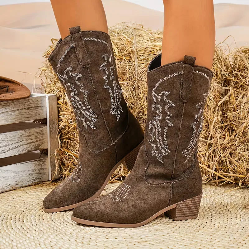 Talia | Women's Orthopedic Cowgirl Block Heel Boots