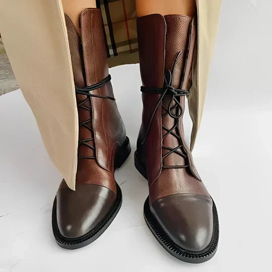 Winnie | Women's Orthopedic Lace-Up Mid-Calf Boots