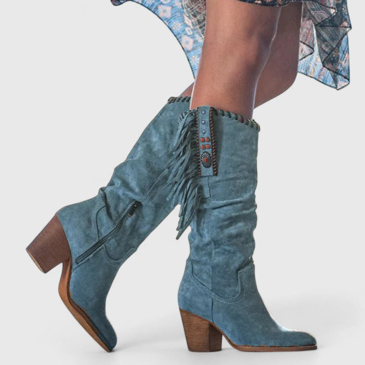 Wren | Women's Orthopedic Fringe Knee-High Boots