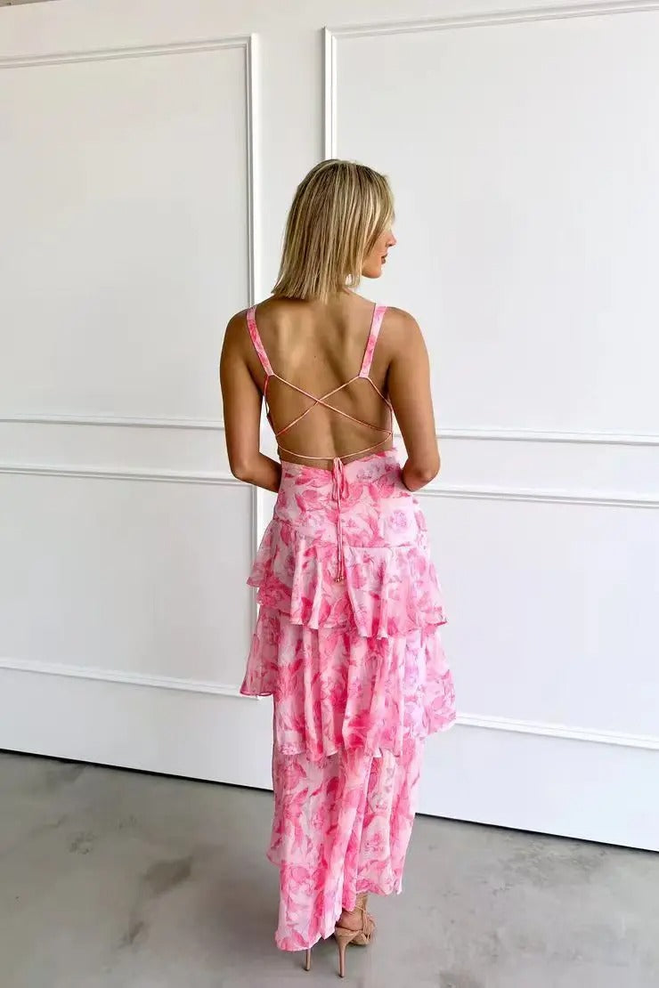 Xanthe | Women's Floral Tiered Maxi Summer Dress V Neck