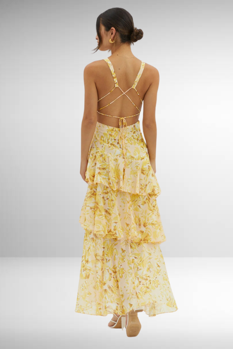 Xanthe | Women's Floral Tiered Maxi Summer Dress V Neck