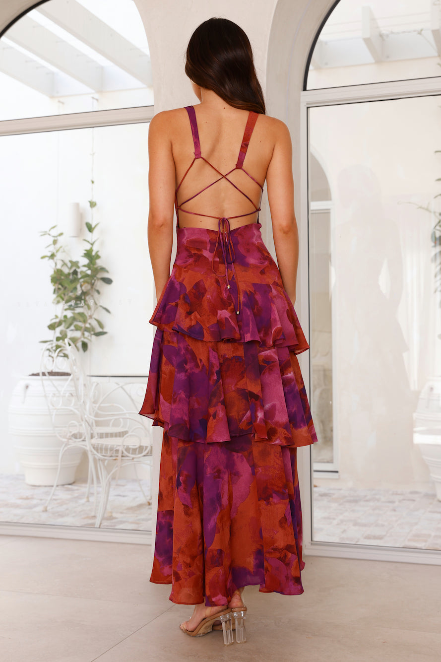 Xanthe | Women's Floral Tiered Maxi Summer Dress V Neck