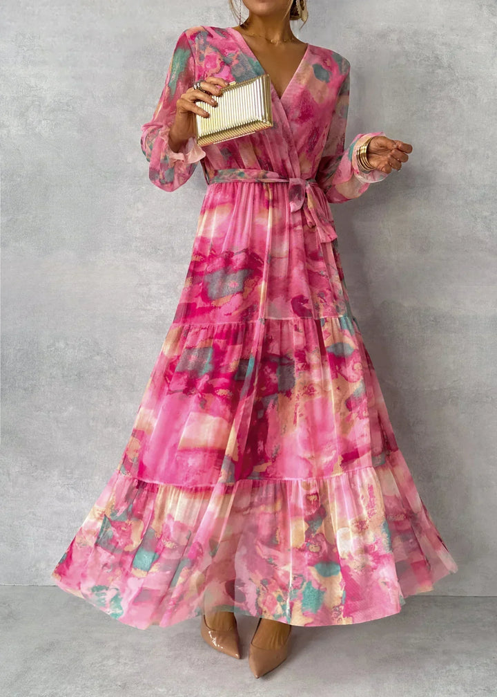 Xylia | Women's Pleated Flowing Floral Maxi Summer Dress
