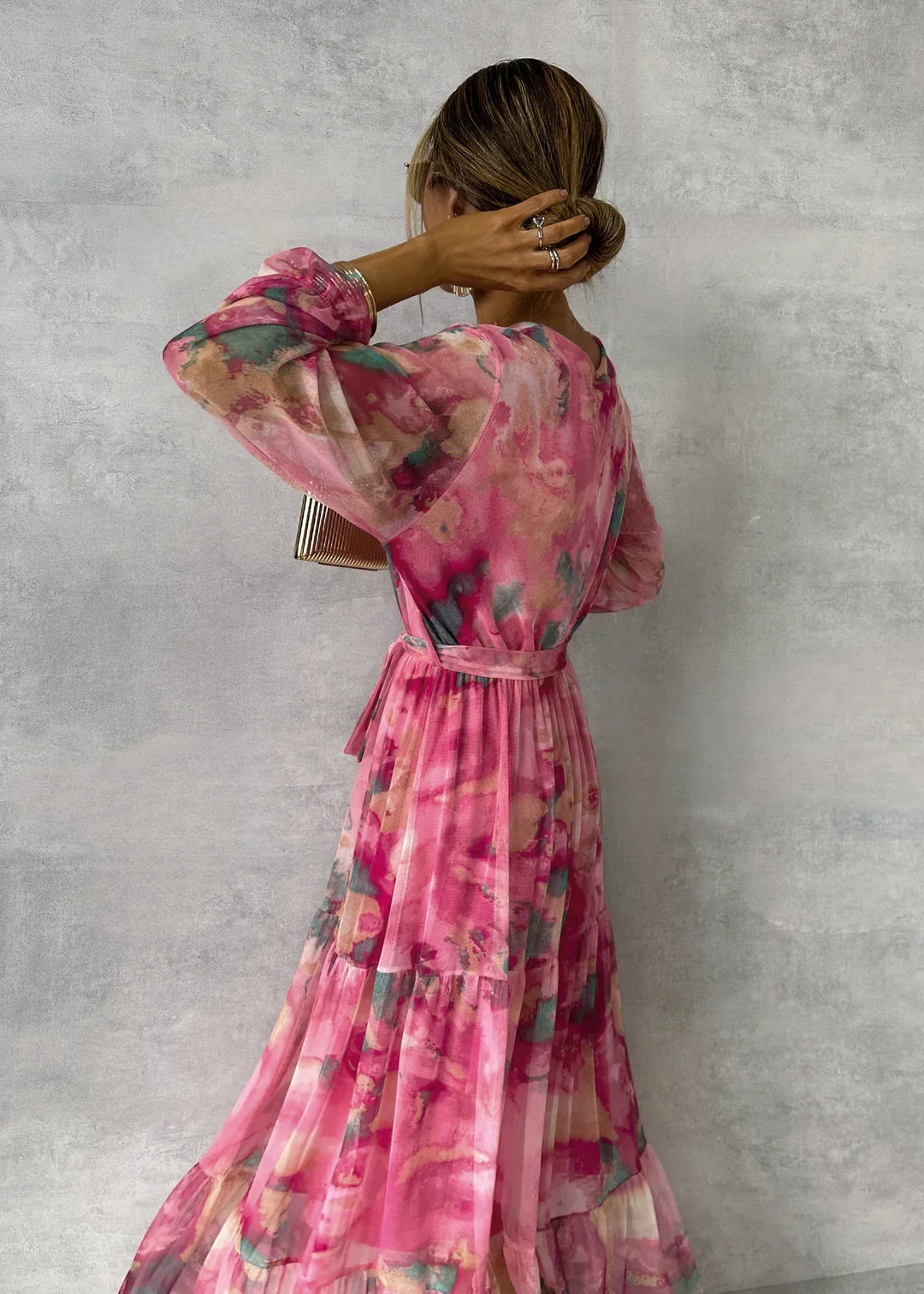 Xylia | Women's Pleated Flowing Floral Maxi Summer Dress