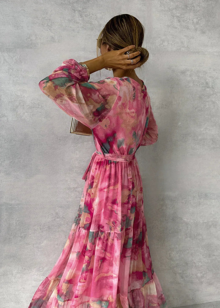 Xylia | Women's Pleated Flowing Floral Maxi Summer Dress