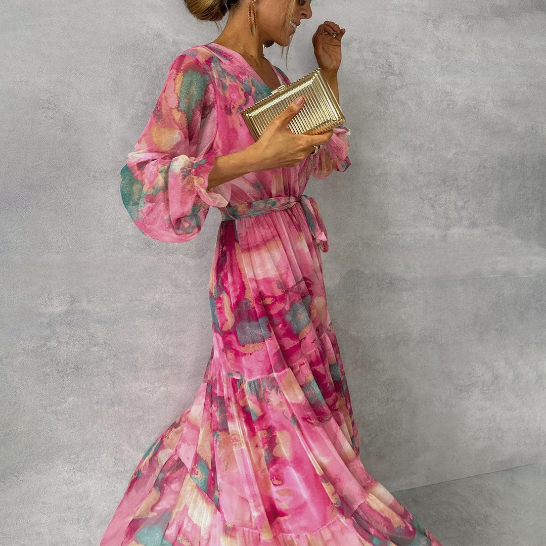 Xylia | Women's Pleated Flowing Floral Maxi Summer Dress