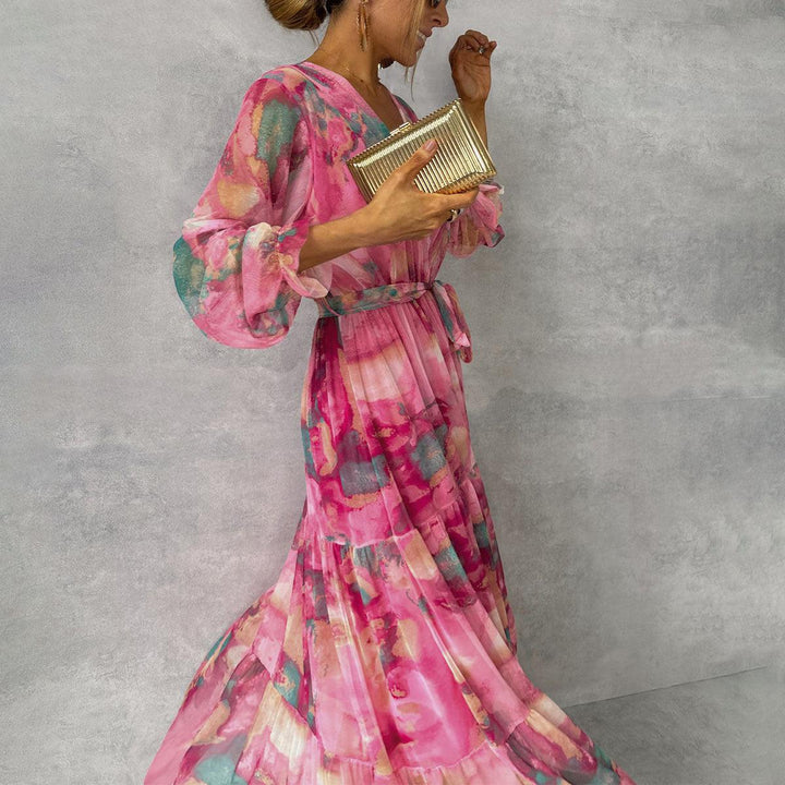 Xylia | Women's Pleated Flowing Floral Maxi Summer Dress