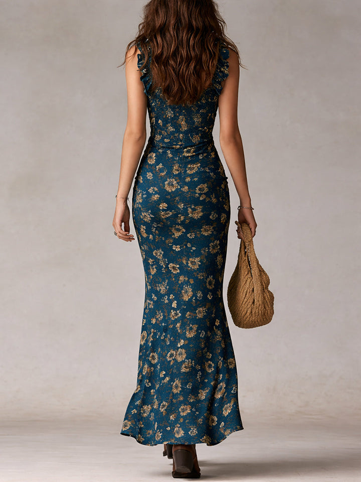 Zephyrine | Women's Boho Maxi Summer Dress Ruffled Sleeves