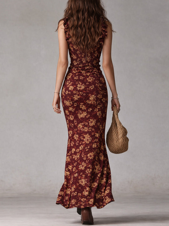 Zephyrine | Women's Boho Maxi Summer Dress Ruffled Sleeves