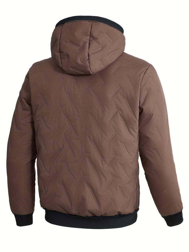Barnaby fleece lined hooded puffer jacket, back view