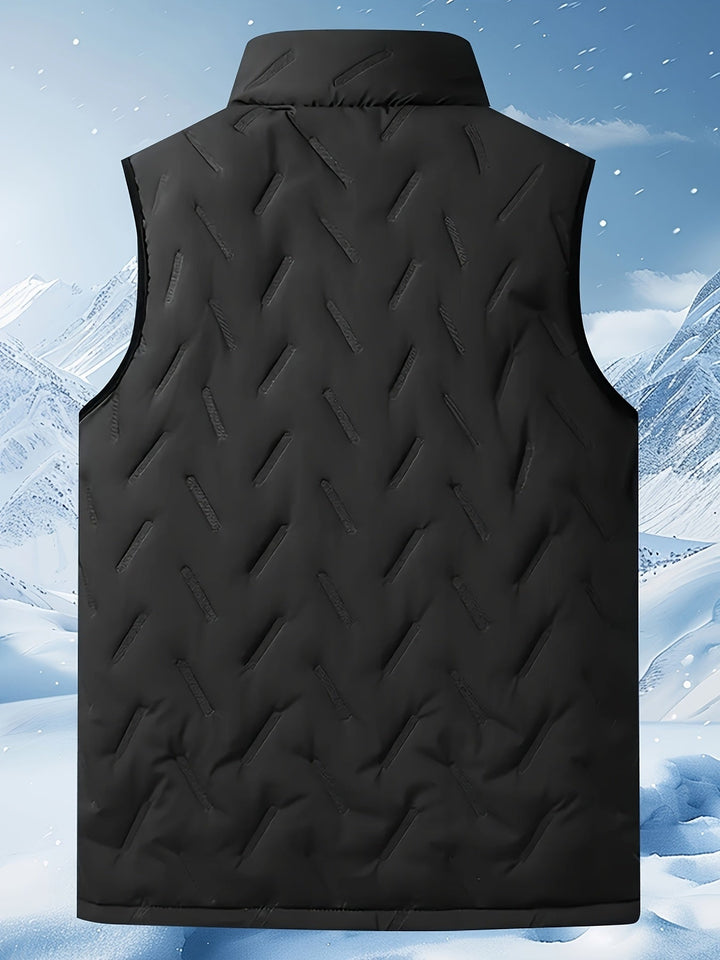 Barnaby quilted bodywarmer, back view showing diamond stitch pattern
