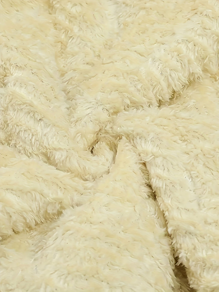 Close-up texture of the plush fleece lining fabric