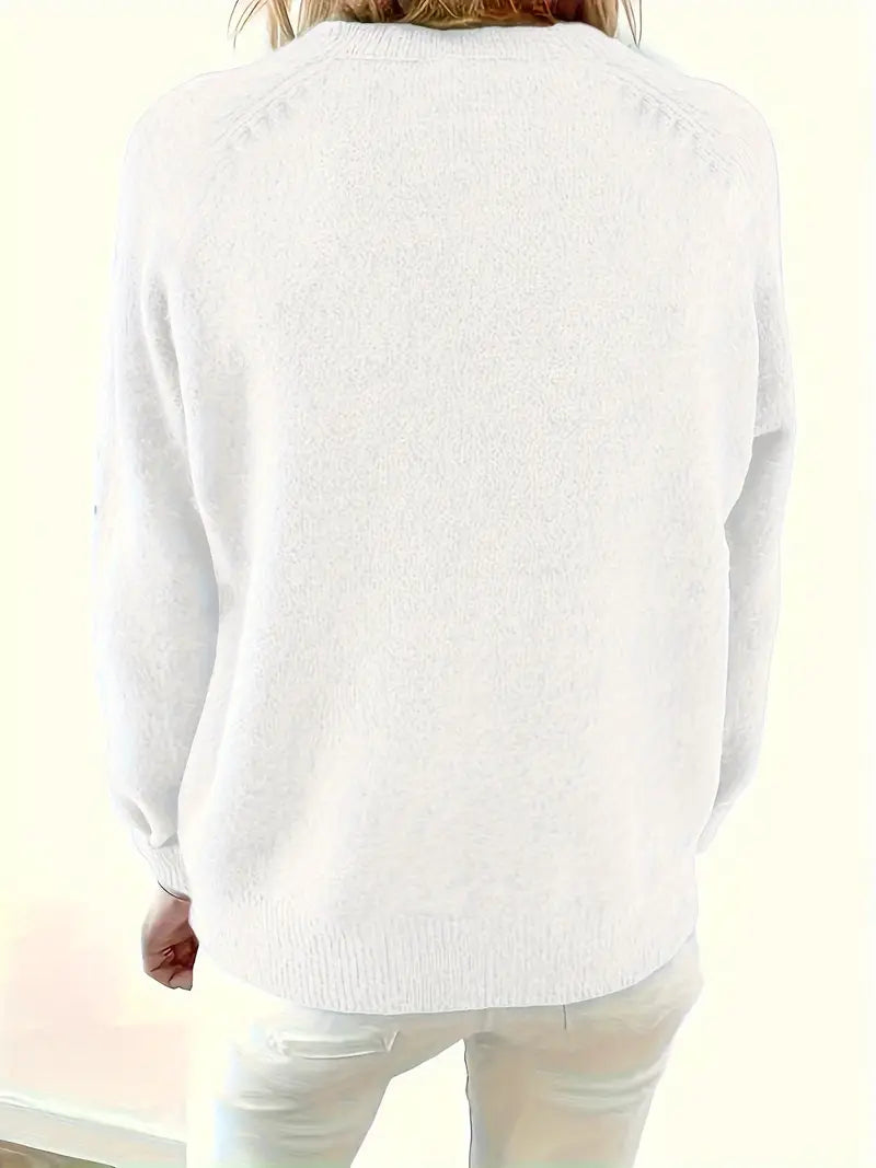 Henrietta white knit jumper, back view