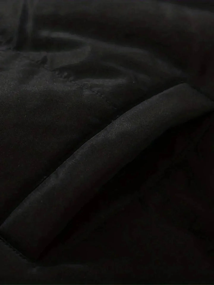 Close-up of pocket detail on Josephine puffer jacket